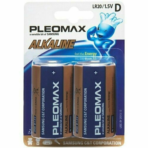 LR20 SAMSUNG PLEOMAX BL2 (C0019254) блистер 2 батарейки pleomax батарейка pleomax lr6 bl2 2шт