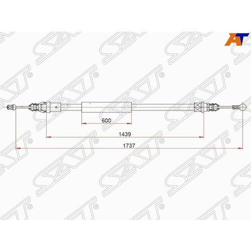 Трос ручного тормоза NISSAN INTERSTAR 02-12/ RENAULT MASTER 98-10 (длиная база) правый/левый