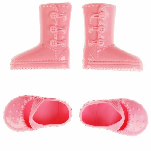 Обувь для кукол 30-35 см Сапожки и туфельки Карапуз розовые для девочек старше 3-х лет 250₽