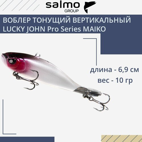 воблер тонущий вертикальный lucky john pro series maiko 215 79 мм 15 г Воблер для рыбалки тонущий вертикальный LUCKY JOHN Pro Series MAIKO 69мм/215 блистер