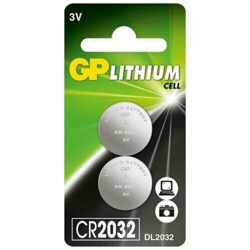 Элемент питания GP Элемент питания CR2032 бл 2 элемент питания gp lithium cr2032