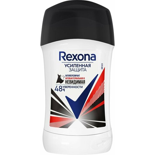 Дезодорант-антиперспирант стик женский REXONA Антибактериальный Невидимый на черном и белом, 40мл, Россия, 40 мл дезодорант антиперспирант стик женский rexona невидимый на черном и белом 40мл