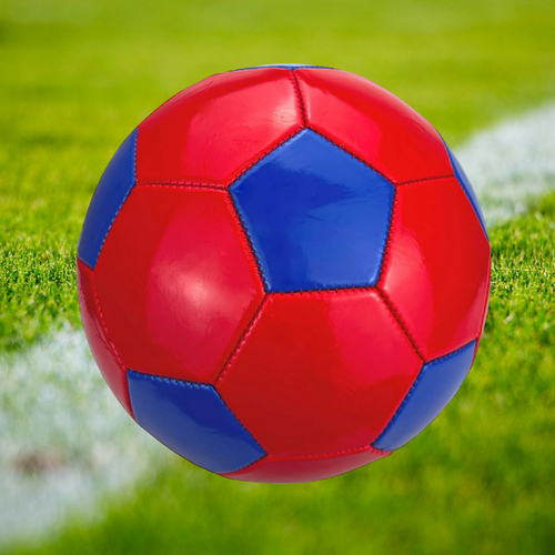 Мяч футбольный, красно-синий