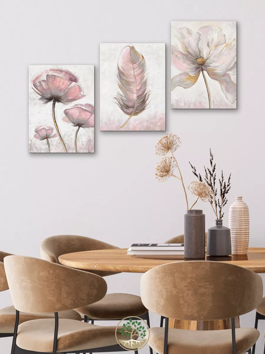 Комплект из трех картина на холсте