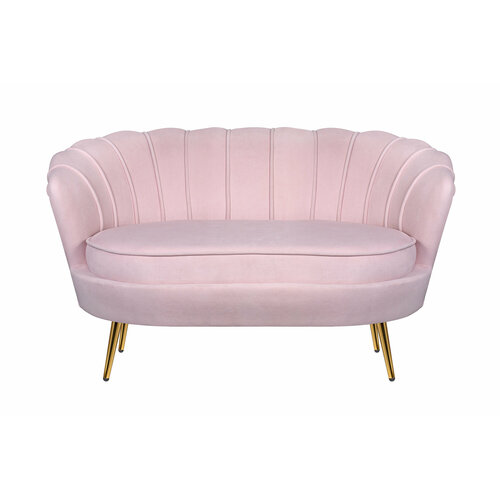 фото Прямой дизайнерский диван ракушка, pearl double pink, пыльно-розовый mak interior
