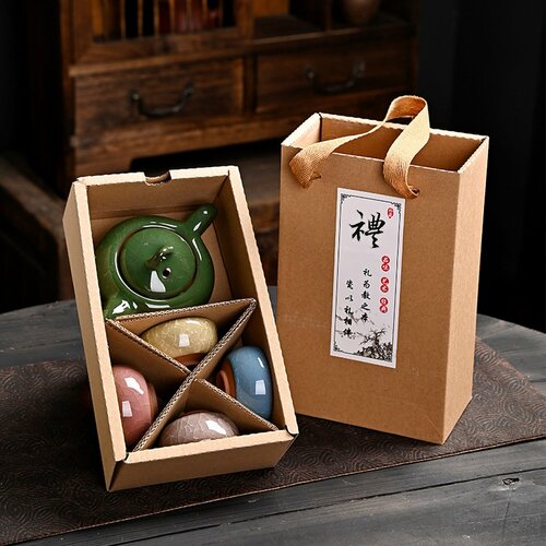 Набор для чайной церемонии, пиалы 4*40 мл и чайник 130 мл.