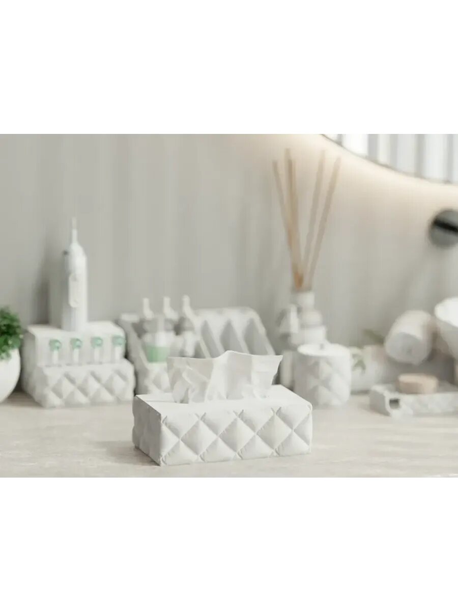 Салфетница на стол для салфеток, органайзер, белая