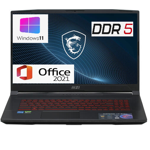 Ноутбук игровой MSI Katana 173 IPS 144гц Core i5-12450H 32 GB DDR5 SSD 512 GB RTX 3050-4 GB Win 11 PROMS office 14999000₽