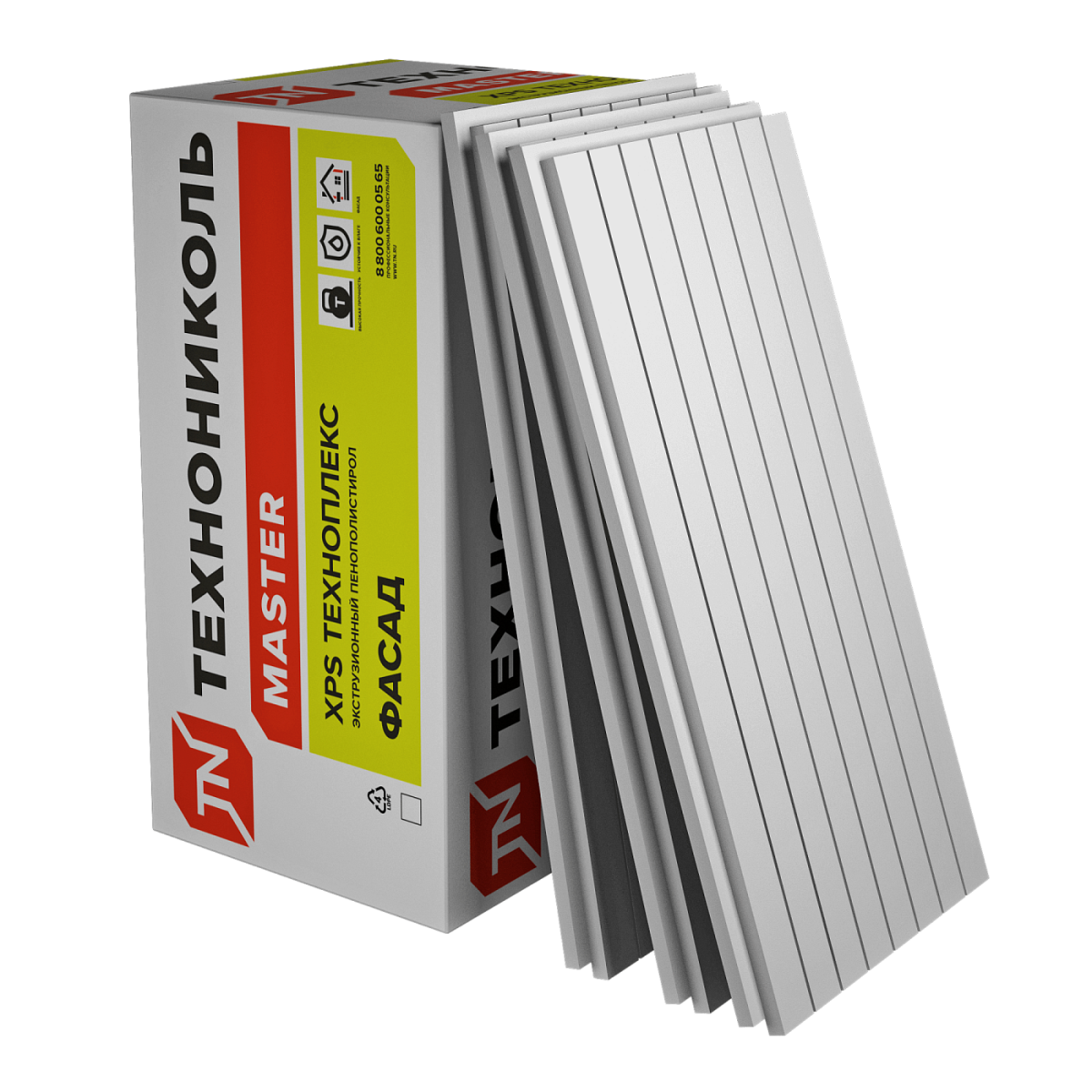 Плита теплоизоляционная Технониколь XPS техноплекс FAS 2 сорт 1180х580х100мм 4шт/27376м2/0273760м3/уп