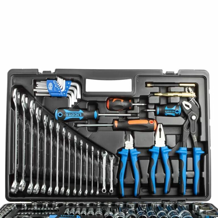 Набор инструментов 1/4" и 1/2", 143 предмета Licota ALK-8009F — фото 1
