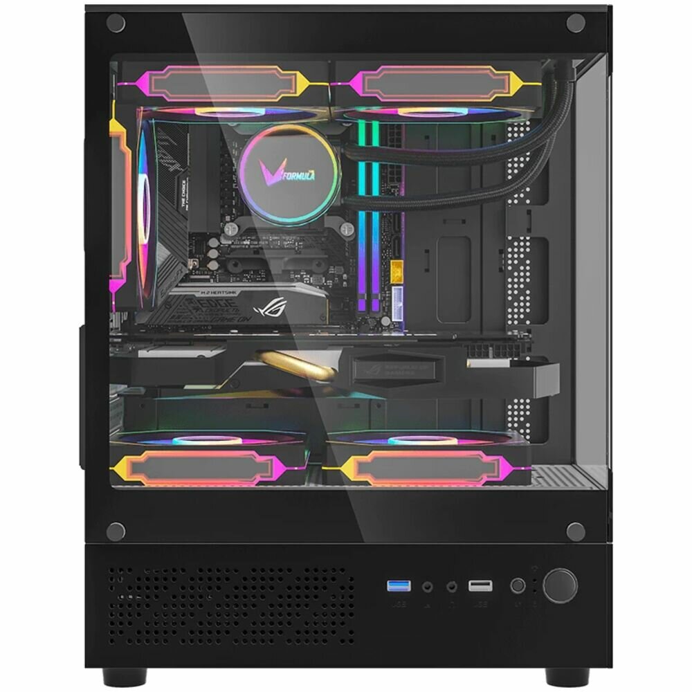 Корпус MicroATX Minitower Formula Crystal Z1CM Plus Black AR — фото 1
