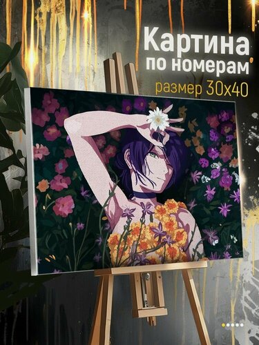 Изображение товара Картина по номерам на холсте аниме Человек бензопила (Chainsaw man, фильм, история Резе) - 5251005 Г 30х40