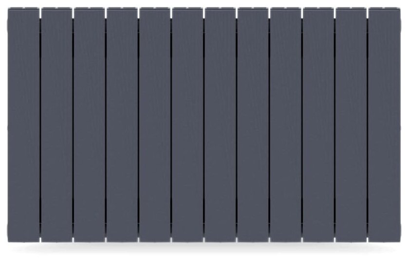 Радиатор Rifar Supremo 500, 12 секций, боковое подключение, биметалл, цвет серый