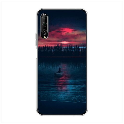 фото Силиконовый чехол "лодка в закате" на huawei y9s / хуавей y9s case place