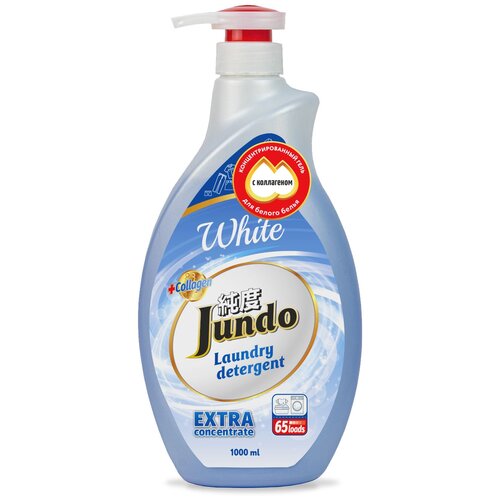 фото Гель для стирки jundo white для белого белья, 1 л, бутылка