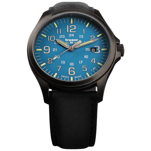 Наручные часы traser Мужские часы Traser P67 Officer Pro GunMetal SkyBlue 107881, синий