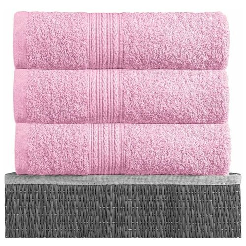 фото Bayramaly полотенце volna цвет: розовый (100х180 см)