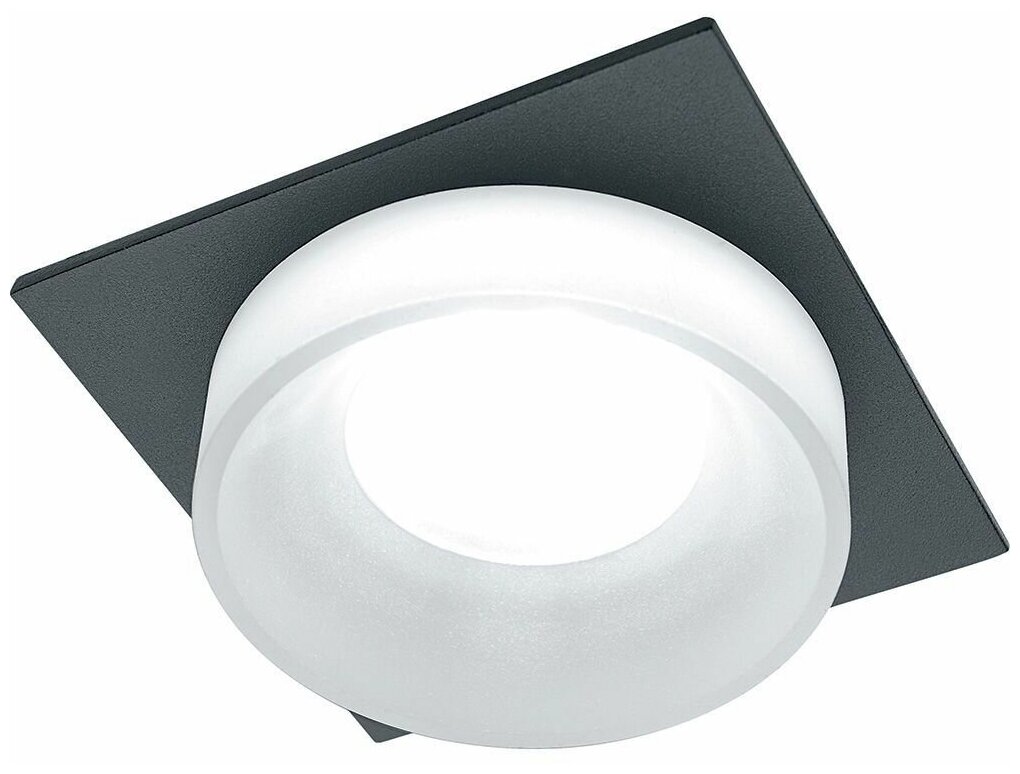 Светильник потолочный встраиваемый ИВО черный 50Вт под лампу G5.3 DL2901, 41137