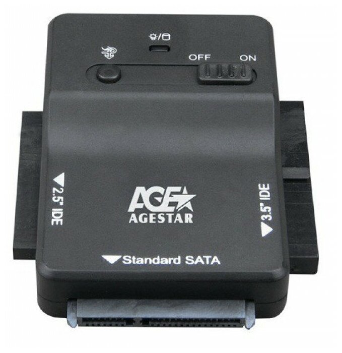 Адаптер-переходник AgeStar 3FBCP1, для 2.5" и 3.5" дисков, черный