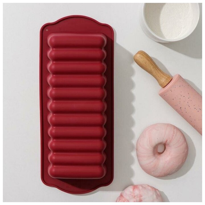 фото Доляна Форма для выпечки Доляна «Рулет», 27×12 см, цвет микс