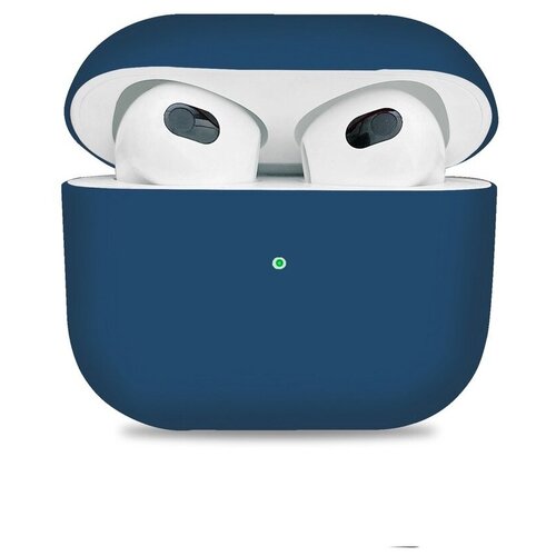 фото Силиконовый чехол тонкий для apple airpods 3 синий opt-mobile