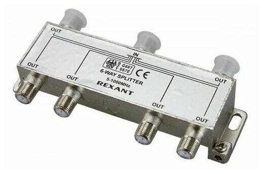 Сплиттер Rexant 05-6004 ТВ х 6 под F разъём 5-1000 МГц