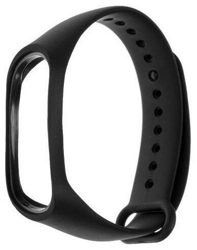 Ремешок для фитнес-браслета Mi Band 3/4 LuazON, черный