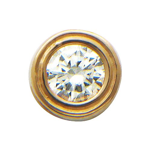 фото Эстет подвеска из золота с фианитами круглой формы 01п131227