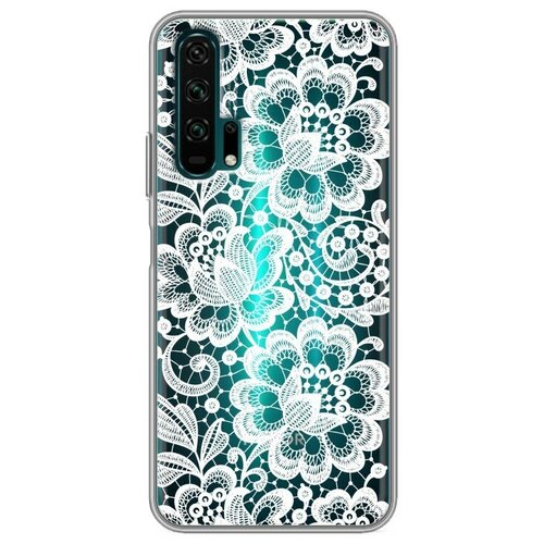 фото Полупрозрачный дизайнерский силиконовый чехол для huawei honor 20 pro прозрачные кружева 100gadgets