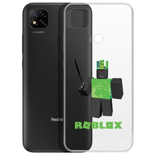 Чехол-накладка Krutoff Clear Case Roblox-1x1x1x1x1 для Xiaomi Redmi 9C чехол накладка krutoff clear case roblox 1x1x1x1x1 для samsung galaxy a03 a035