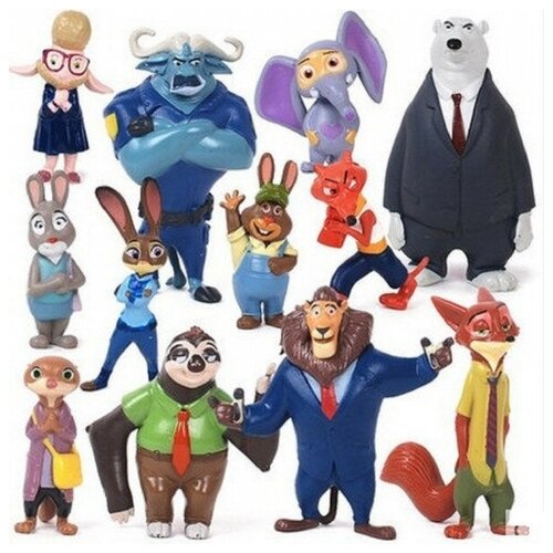 Набор фигурок Зверополис - Zootropolis 12 шт.