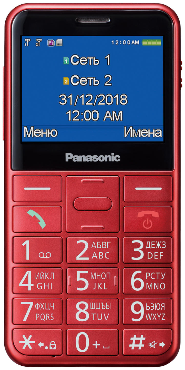 Мобильный телефон PANASONIC TU150, красный - фото №2