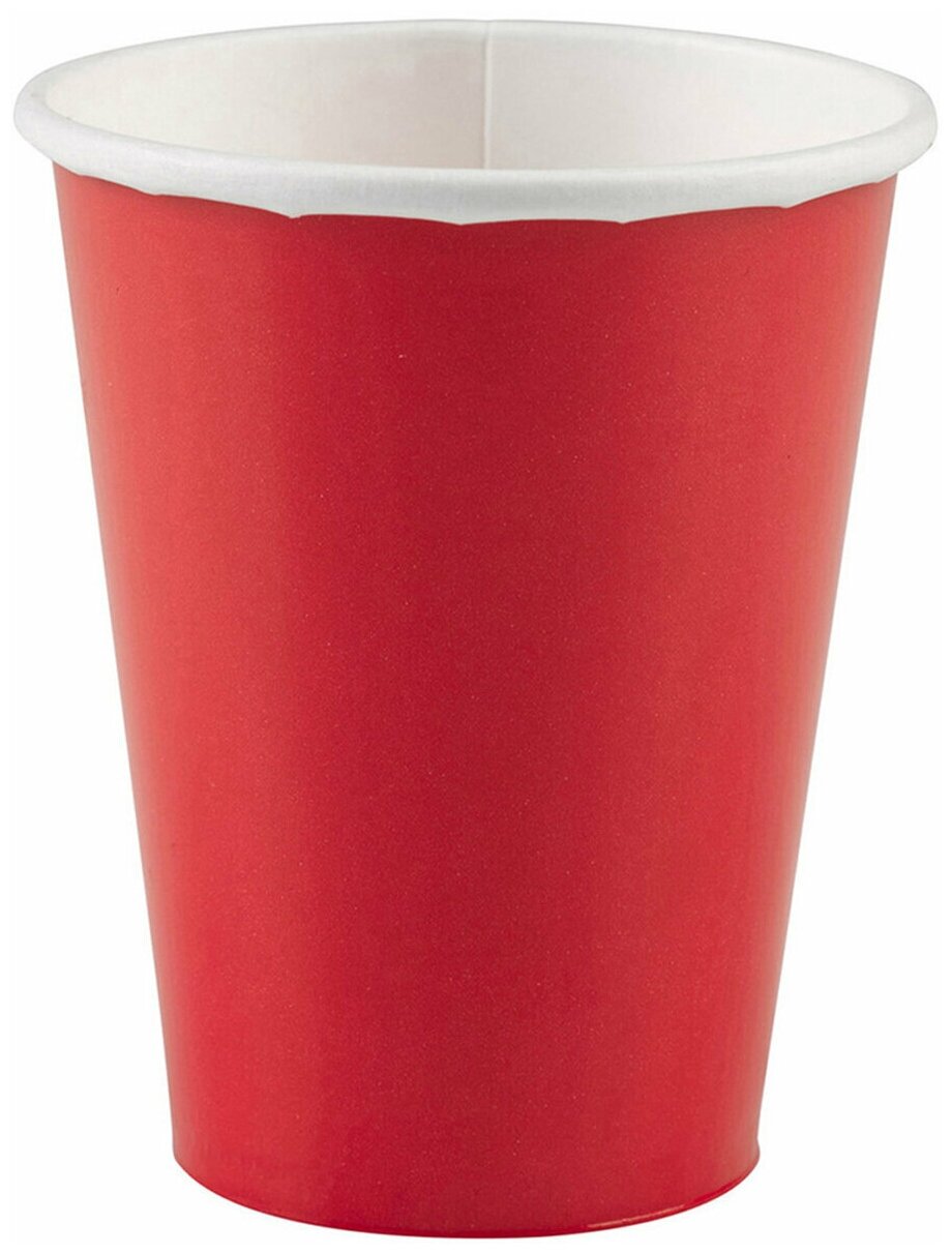 Бумажные стаканы для праздника, Красный, 266 мл, 8 шт.