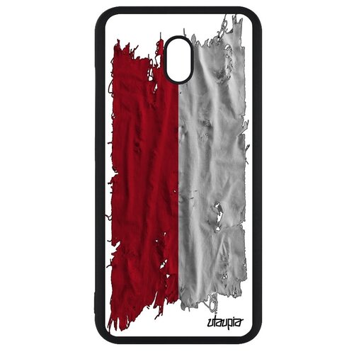 фото Противоударный чехол для мобильного // xiaomi redmi 8a // "флаг монако на ткани" государственный патриот, utaupia, белый