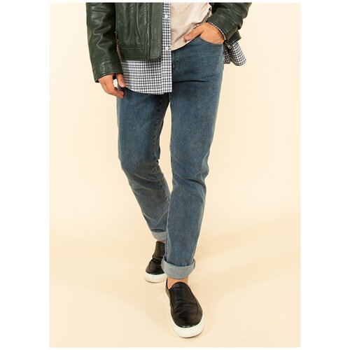 Джинсы мужские 02, каляев, размер 52, синий