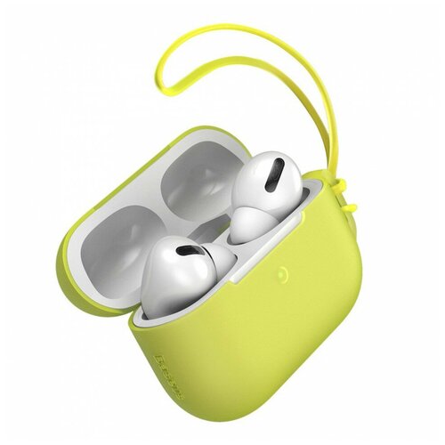 Чехол Baseus Let’s go Jelly Lanyard для AirPods Pro (Жёлтый) WIAPPOD-D0Y кейс baseus для беспроводной зарядки airpods красный