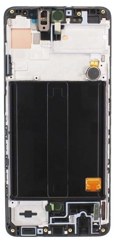 Дисплей для Samsung A515F Galaxy A51 модуль с рамкой и тачскрином Base (черный) (AMOLED)