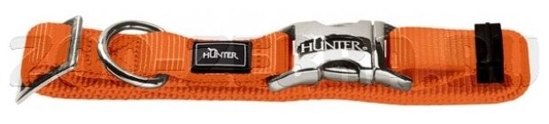 Hunter ошейник для собак ALU-Strong L (45-65 см) нейлон с металлической застежкой оранжевый - фотография № 4