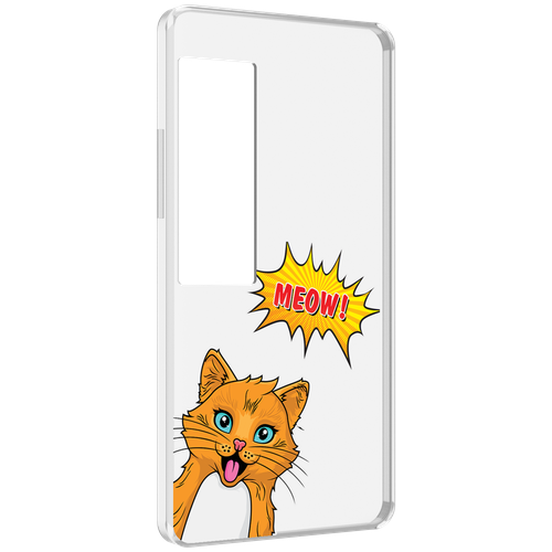 Чехол MyPads кот-мяу детский для Meizu Pro 7 Plus задняя-панель-накладка-бампер чехол mypads кот мяу детский для iphone 14 plus 6 7 задняя панель накладка бампер