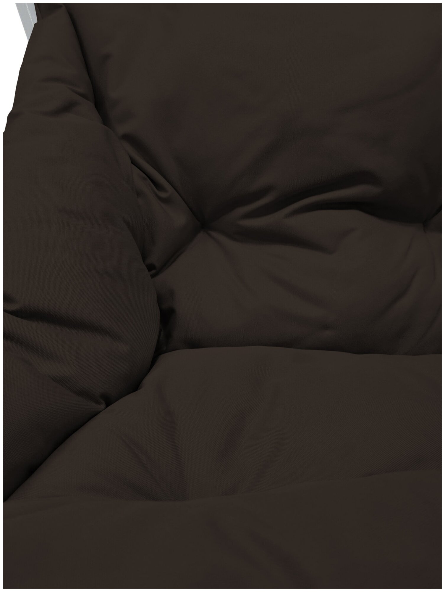 Кресло белое M-Group Чил 12360105, коричневая подушка - фотография № 5