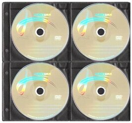 Конверт для CD на 8 компакт-дисков CD-DVD чёрный - 1 шт.