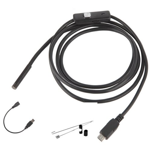 USB эндоскоп бороскоп камера 5,5мм (Эндоскоп:камера 5,5мм длина 5м (жесткий))