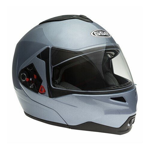 фото Шлем модуляр с солнцезащитными очками gsb g-339 grey met