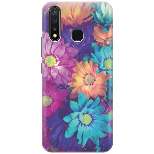 фото Силиконовый чехол на vivo y19 / виво у19 с принтом "много цветов" gosso