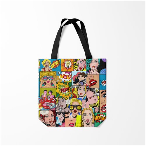 фото Сумка-шоппер / 40х40 см / популярные иллюстрации / pop art burnettie