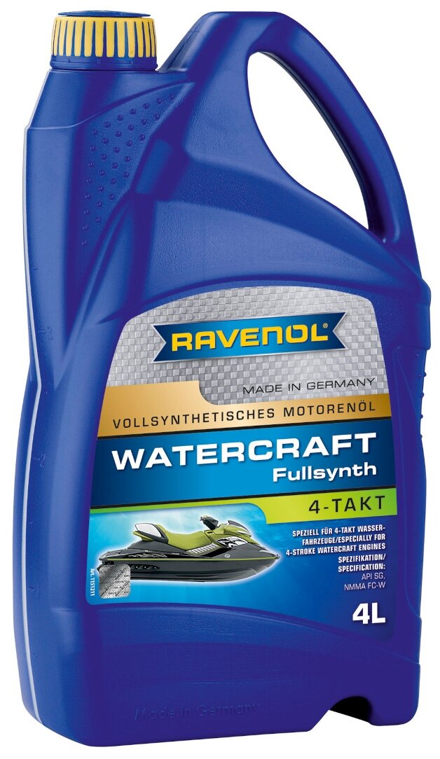 Моторное Масло Для 4-Такт Ravenol Watercraft 4-Takt (4Л) New Ravenol арт. 4014835727892
