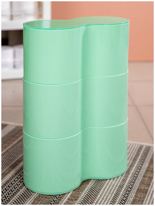 Комплект контейнеров для туалетной бумаги 3 шт с крышками 25*12,9*12,9 см Iseto