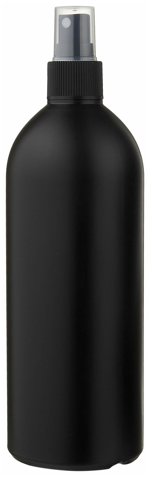 Флакон черный с черным кнопочным распылителем для духов, лосьона, антисептика - 500мл. (4 штуки)