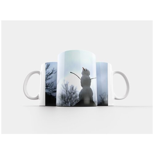 фото Кружка "снеговик, счастливый, зима" 320 мл lotsprints