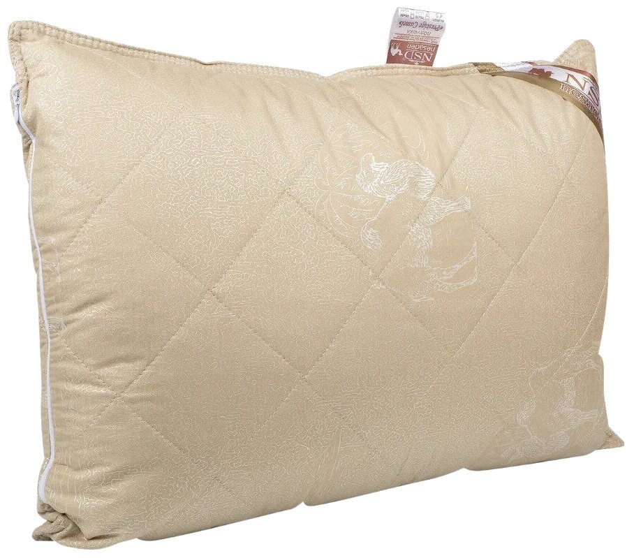 Подушка для сна "Престиж-Верблюд" 50x70см, сатин, бежевый - фотография № 1